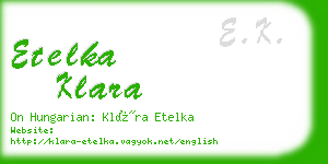 etelka klara business card